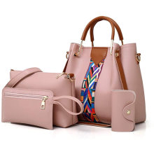 2021 Wholesale 4 Pack Women Handbag Set Soft PU Leather Top Handle Bags Set Shoulder Bags Crossbody Bag Wallet Purse